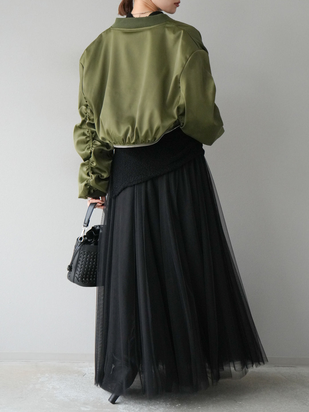 [予約]チュールボリュームスカート/ブラック