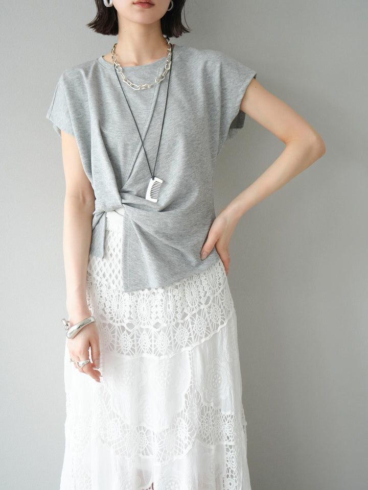 [SET]カシュクールTシャツ＆コームネックレスSET +カシュクールTシャツ＆コームネックレスSET (2set)