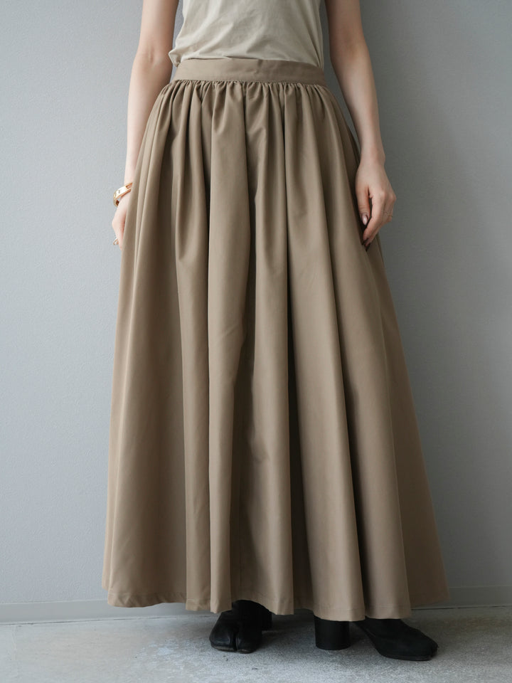 [予約]ブロードボリュームスカート/モカ