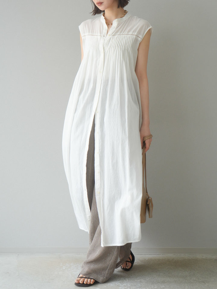 [預購] 棉金銀絲網眼休閒褲/米色