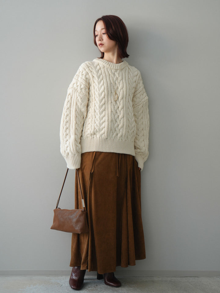 [予約]スエードマーメイドスカート/camel