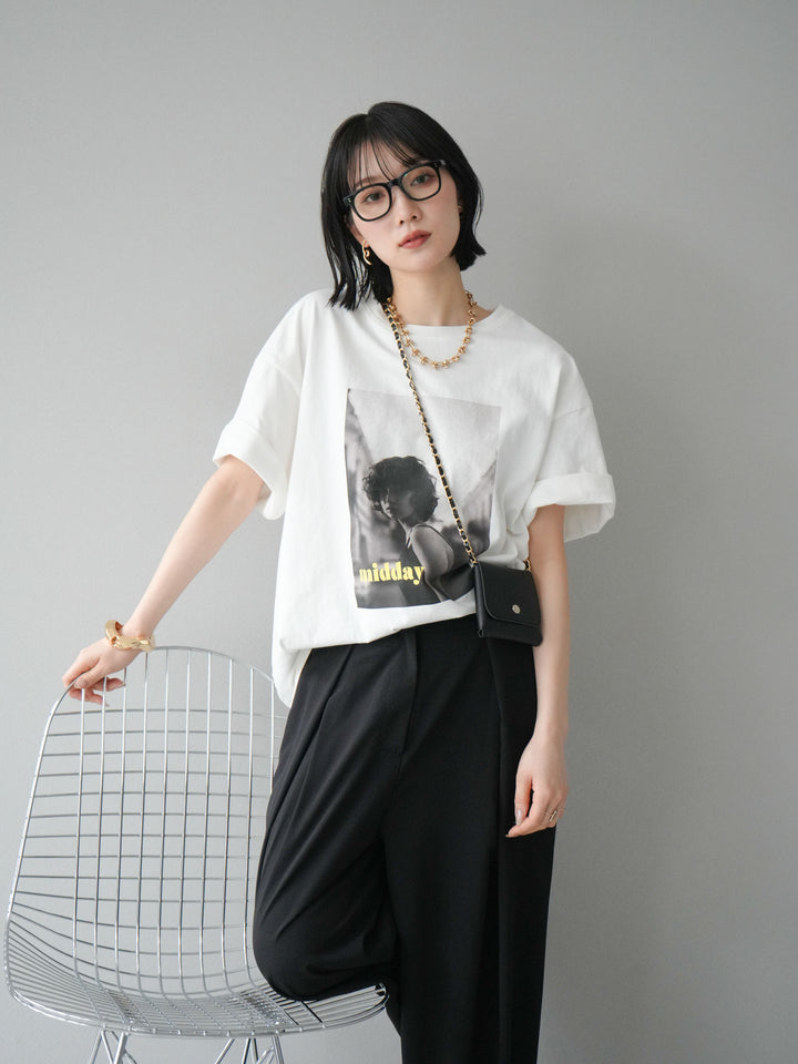 [予約]フェイクレザーチェーン付ミニポーチ/ブラック