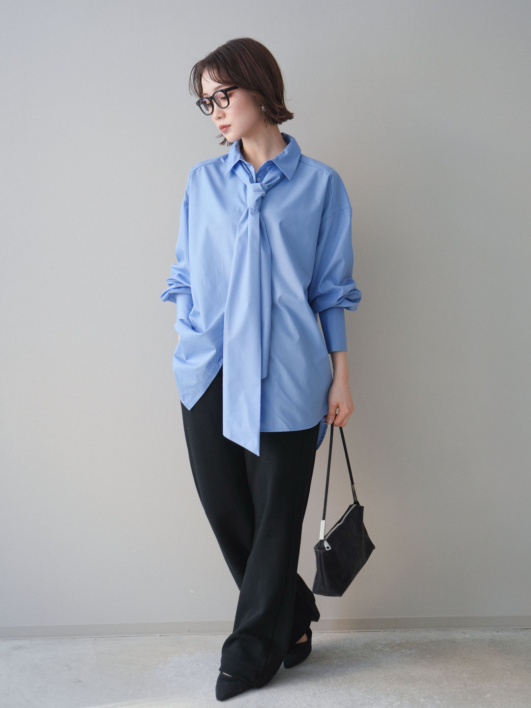 [予約]スウェットフレアパンツ/black