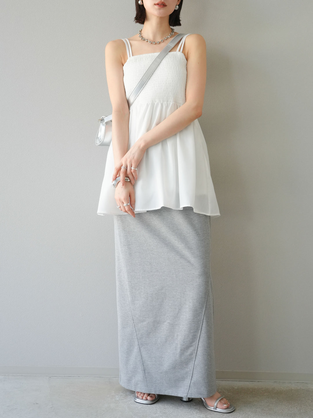 [SET] 毛衣長裙+毛衣長裙（2件套）