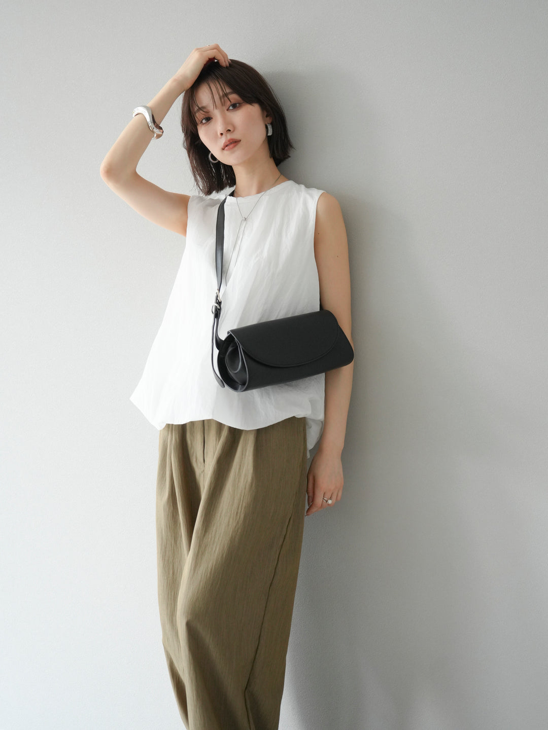 [予約]ワッシャータフタバルーンブラウス/オフ