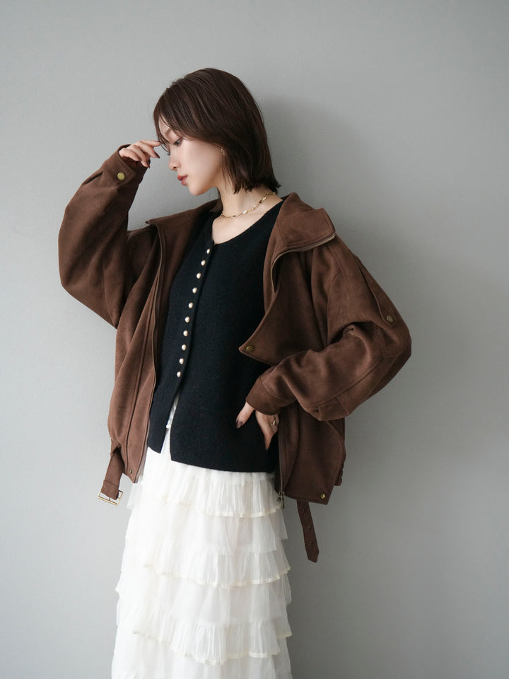 [予約]スエードライダースジャケット/ブラウン