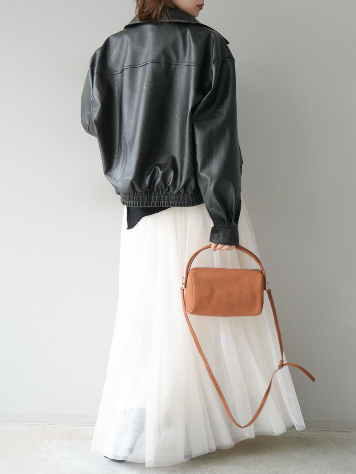 [予約]チュールボリュームスカート/アイボリー