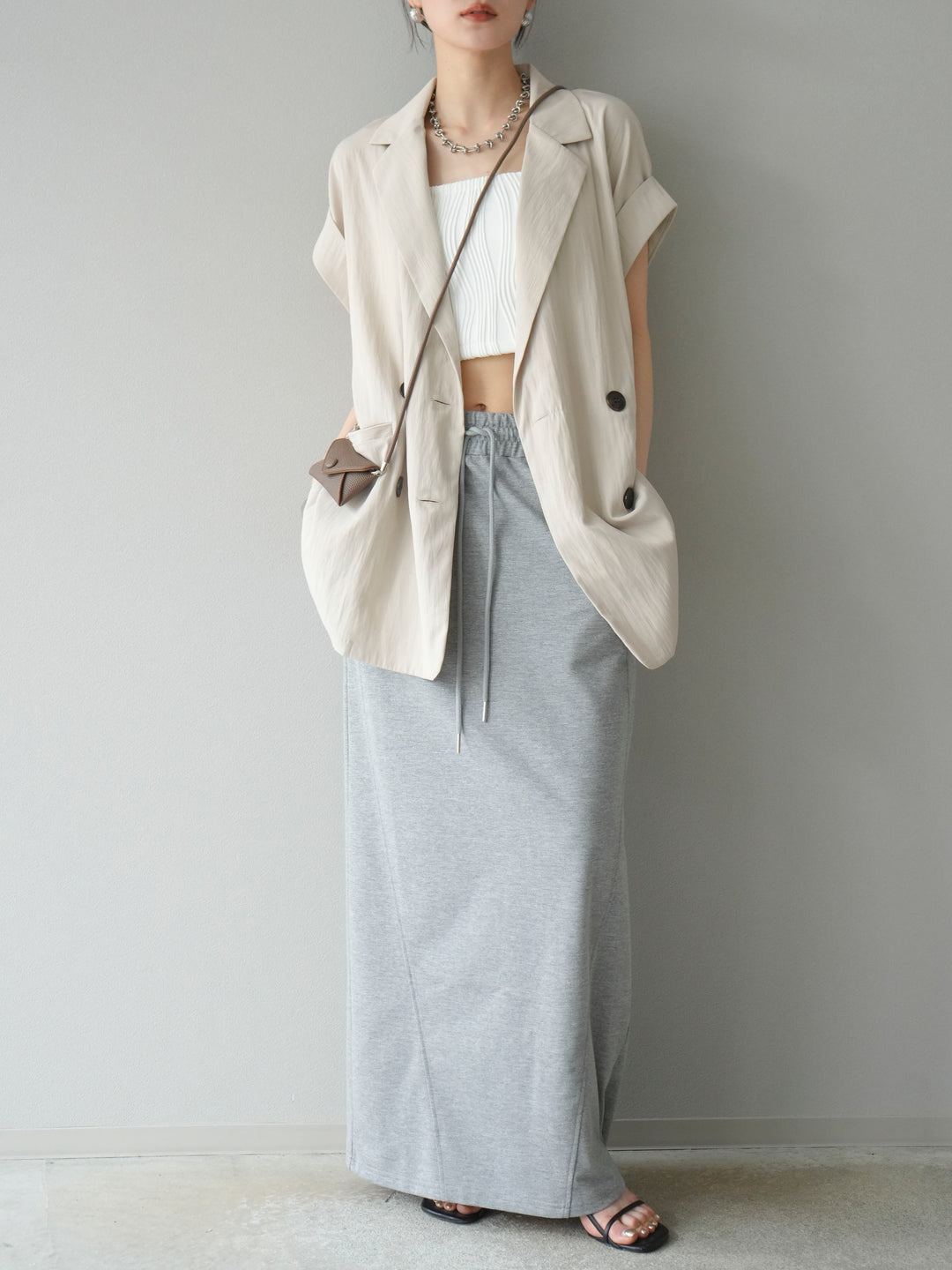 [SET] 毛衣長裙+毛衣長裙（2件套）