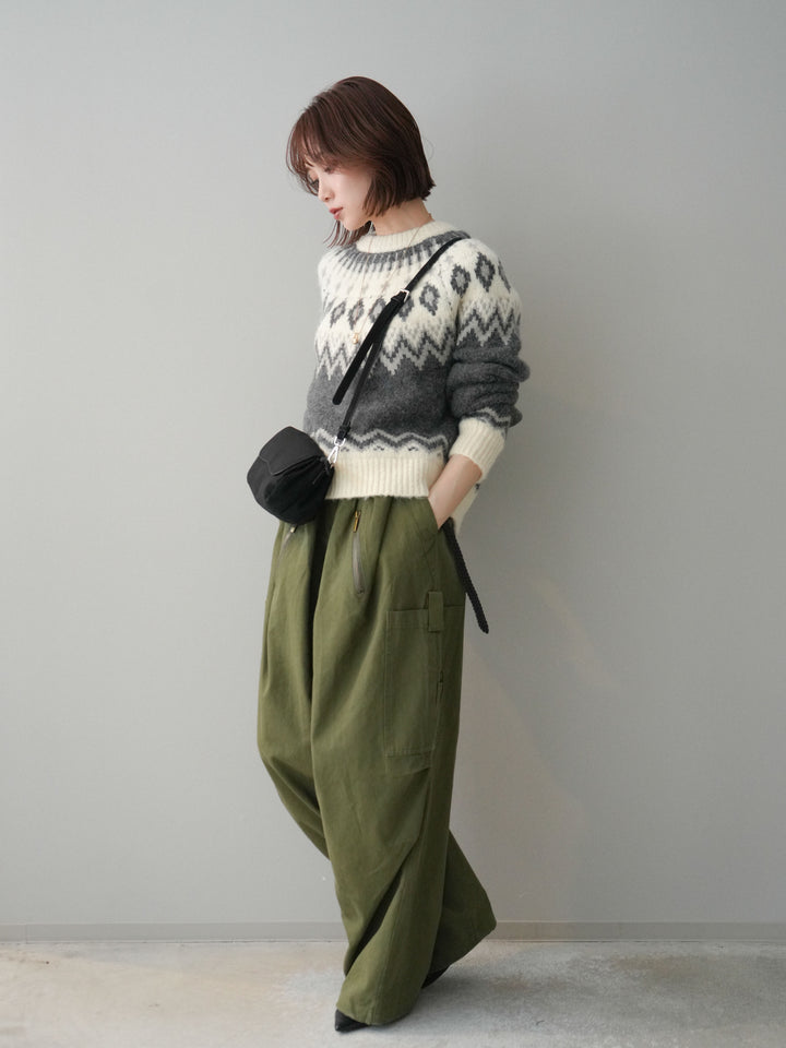 [予約]コットンタックループパンツ/khaki