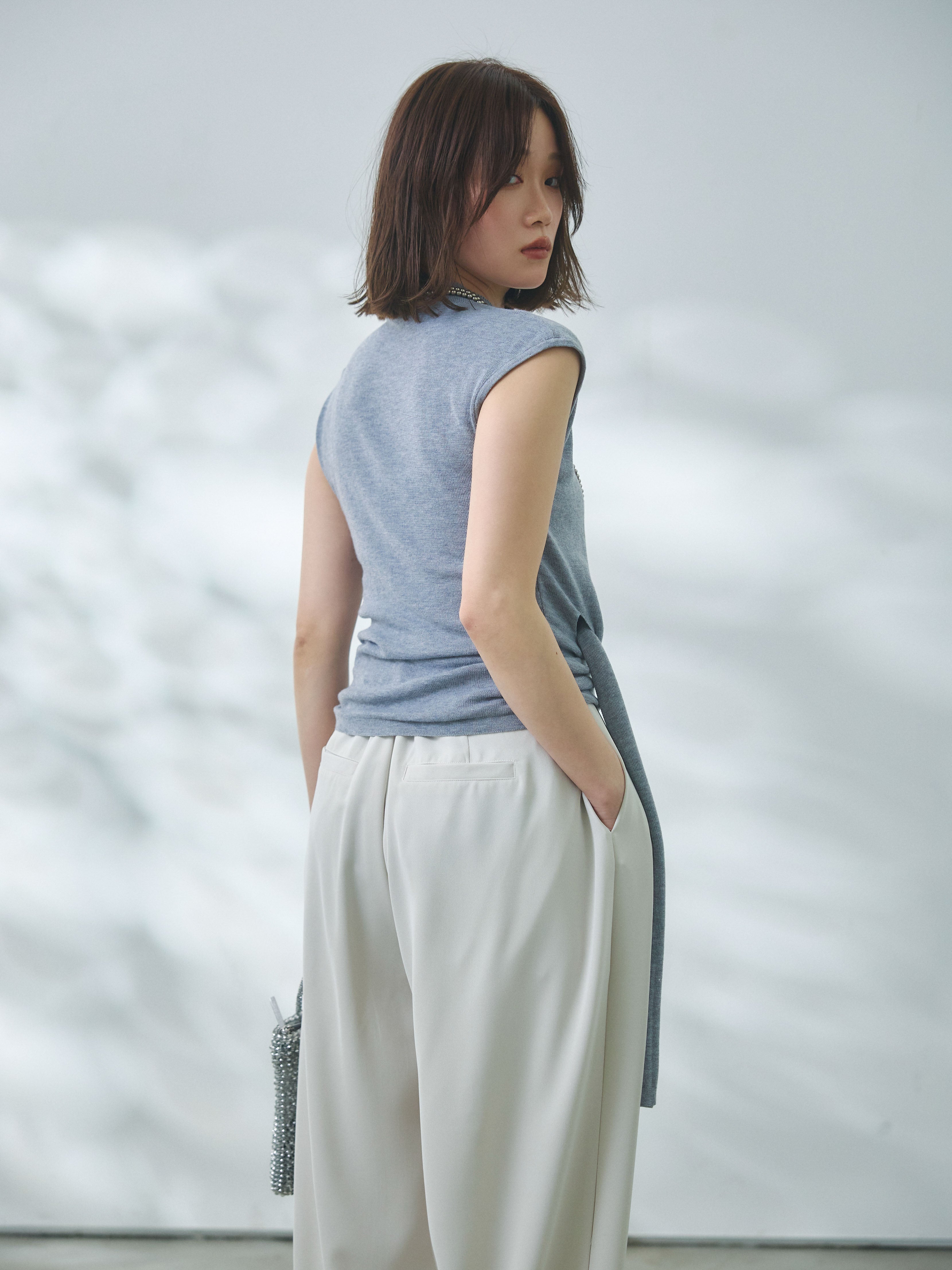 ベルンハルトウィルヘルム ノースリーブトップス Allure】[SET]サイドベルトボトルネックノースリーブニットトップス+