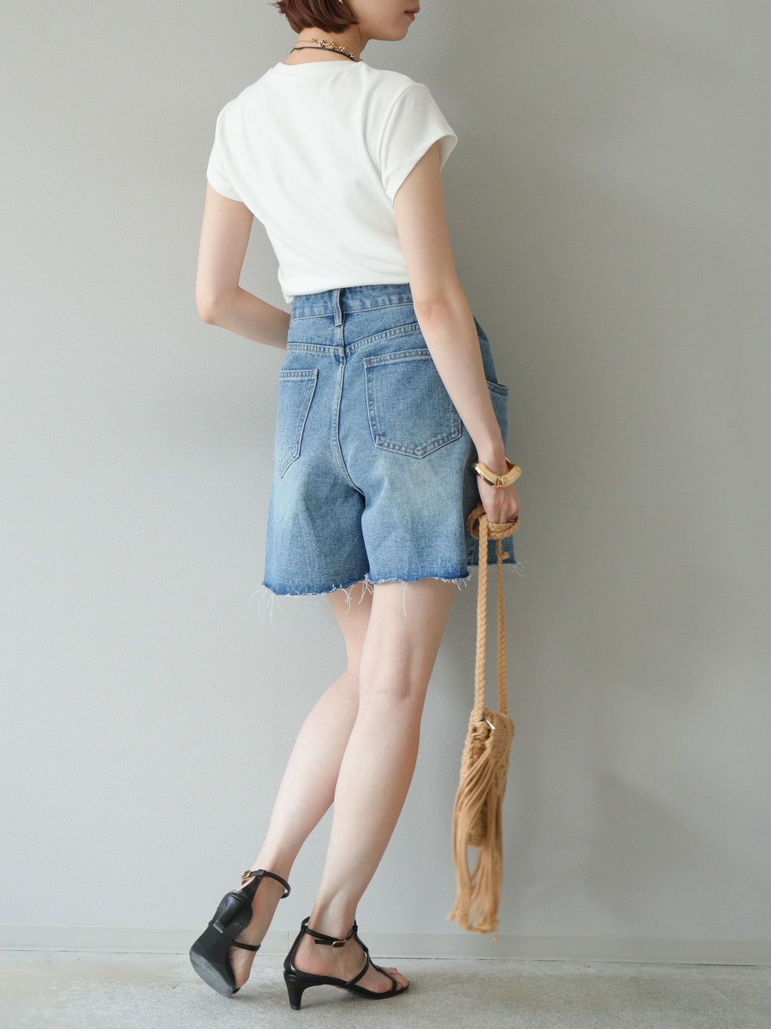 【預購】寬鬆半身牛仔褲/藍色