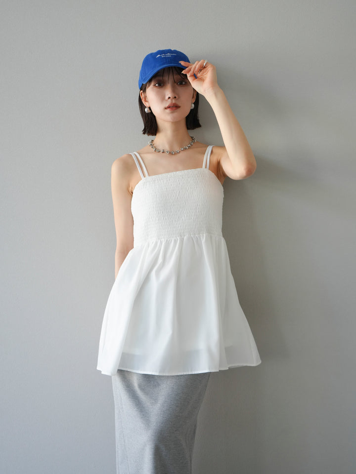 [予約]シャーリングフレアキャミプルオーバー/オフ