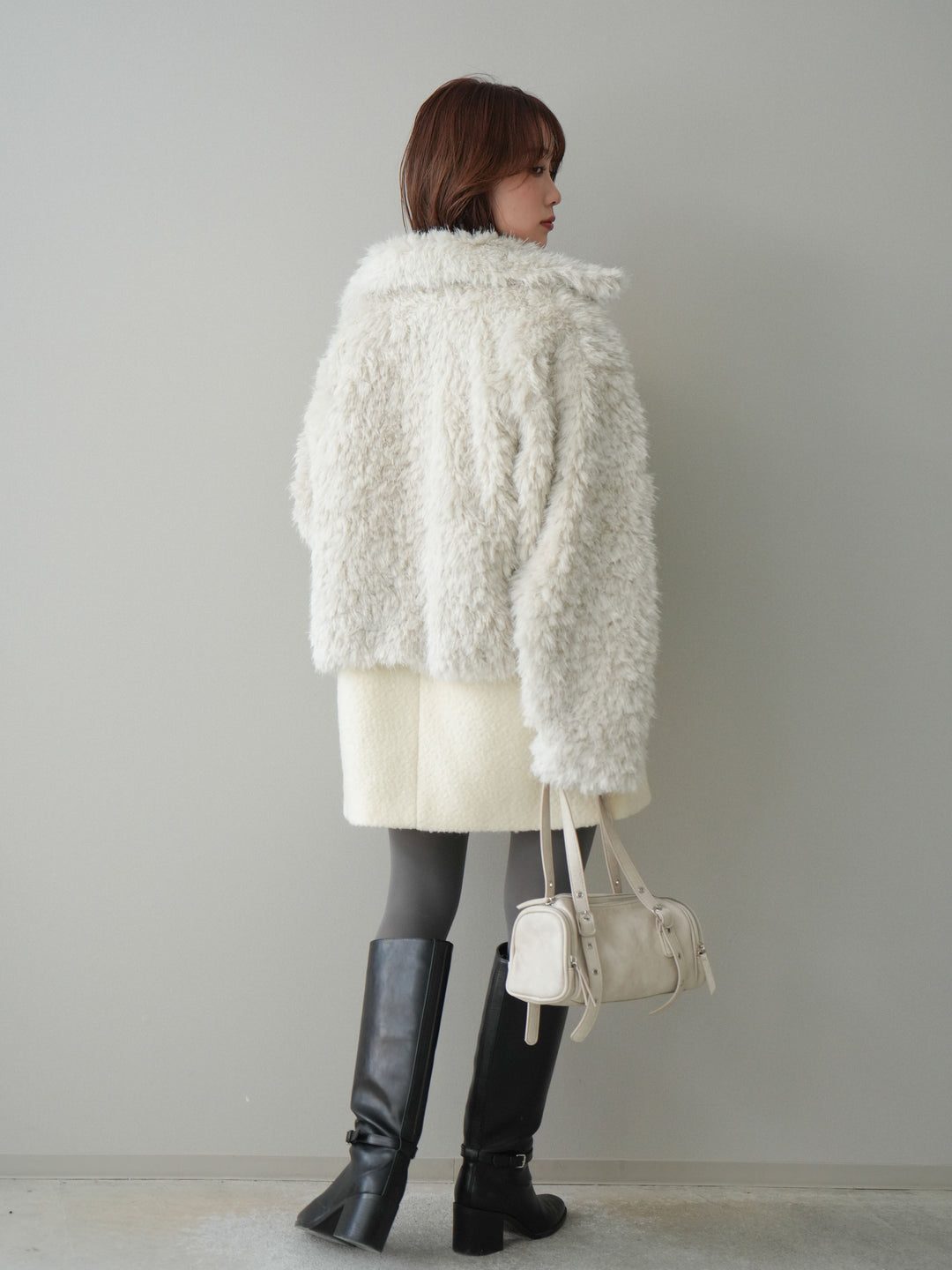 [SET]襟付きブークレミニワンピース+襟付きブークレミニワンピース(2set)