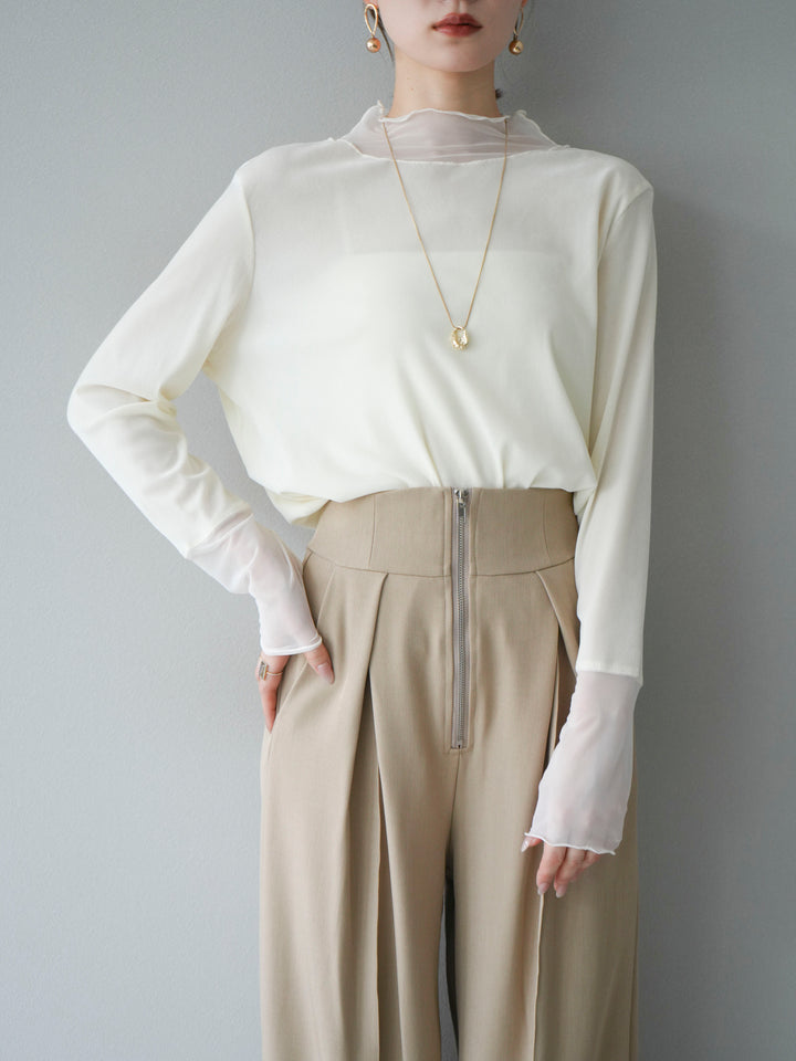 [SET]シアー切替ベロアトップス+シアー切替ベロアトップス(2set)