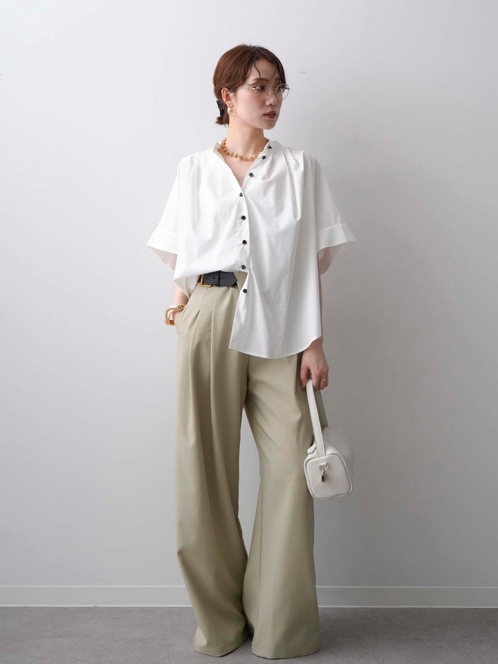 [予約]ドルマンノースリオーバーシャツ/white