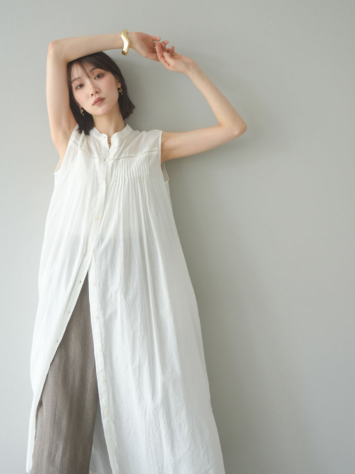 [予約]インド製コットンボイルワンピース/オフ