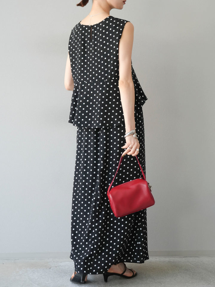 [予約]ドットAラインスカート/ブラック