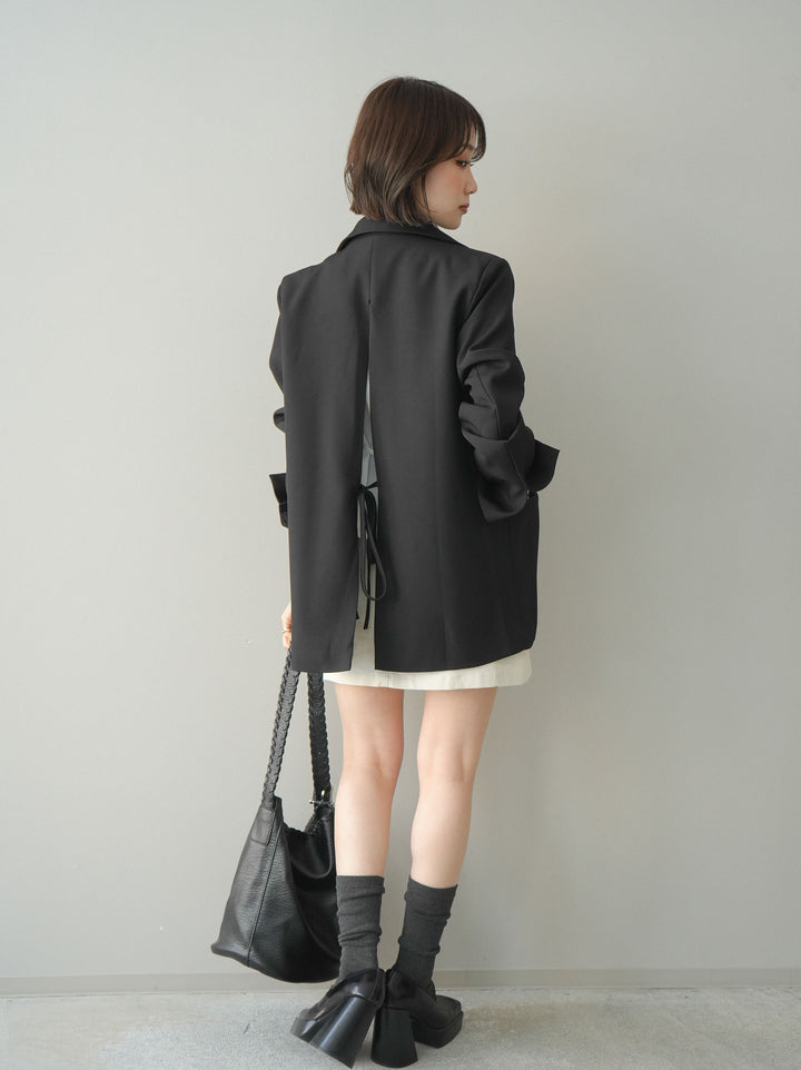 [予約]ベルト付カーゴミニスカート/white