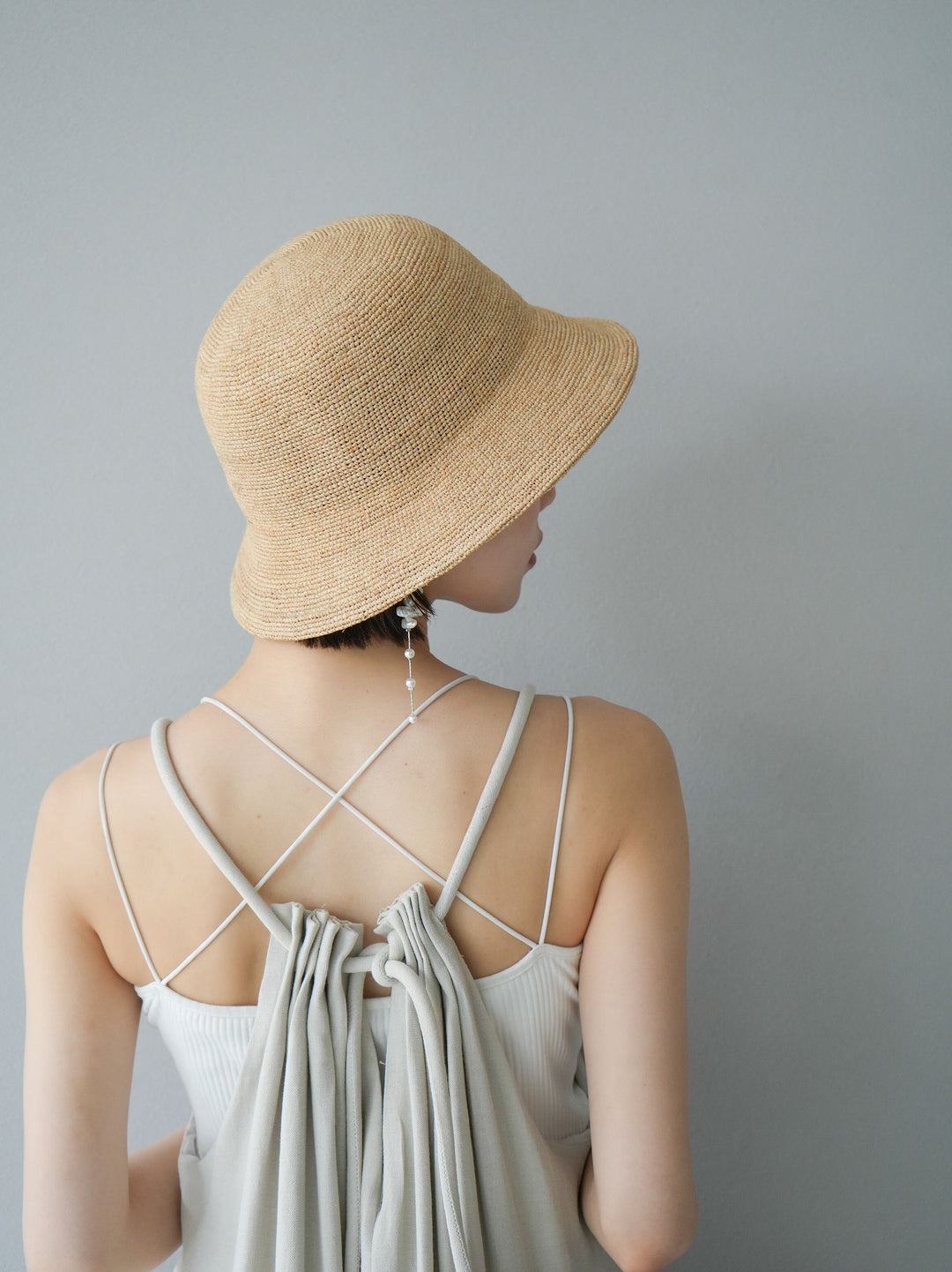 [Pre-order] Raffia Crochet Hat/Natural