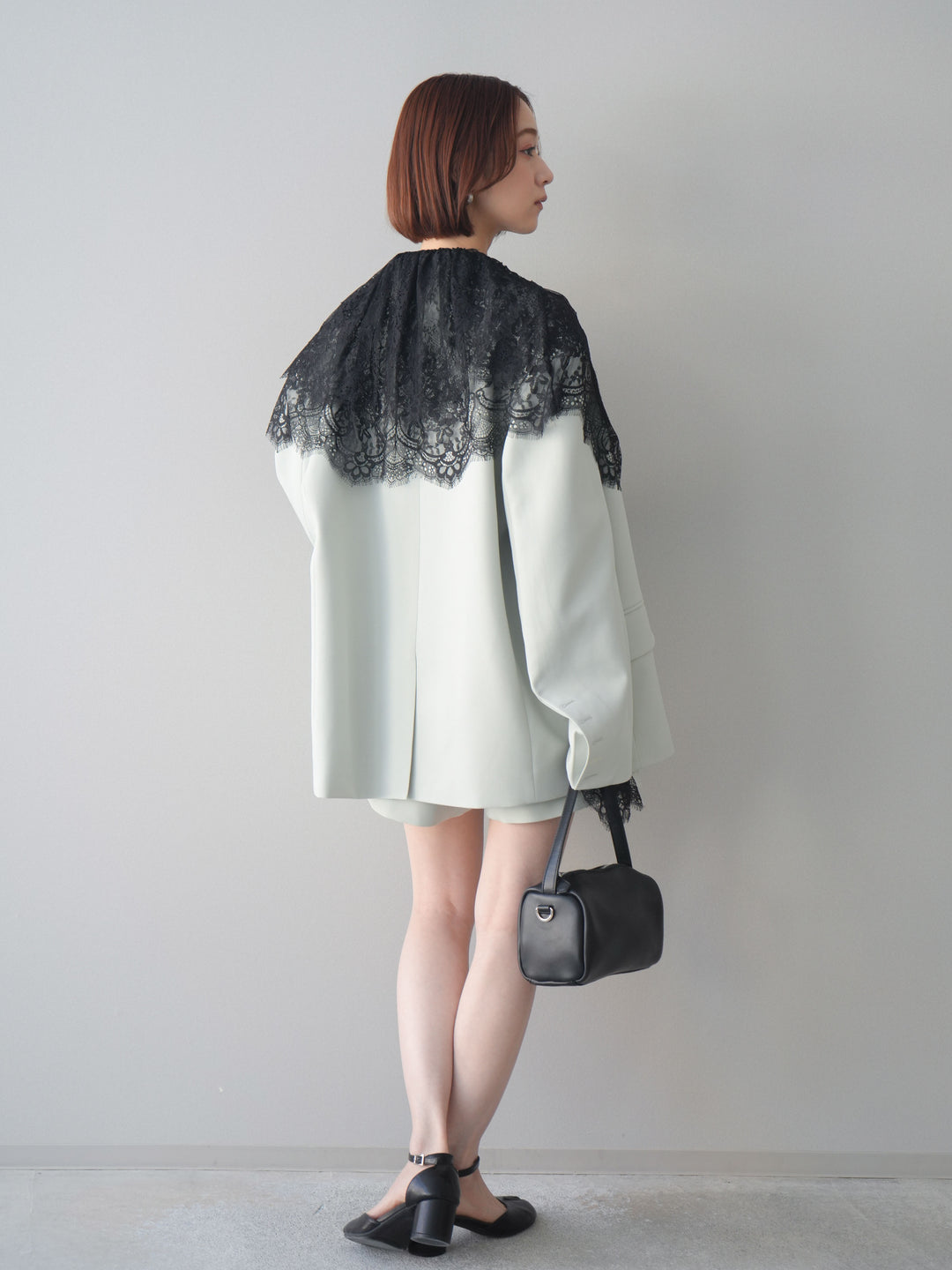 [SET]オーバージャケット＆キュロットSETUP+ビックカラーラッフルレーストップス(2set)