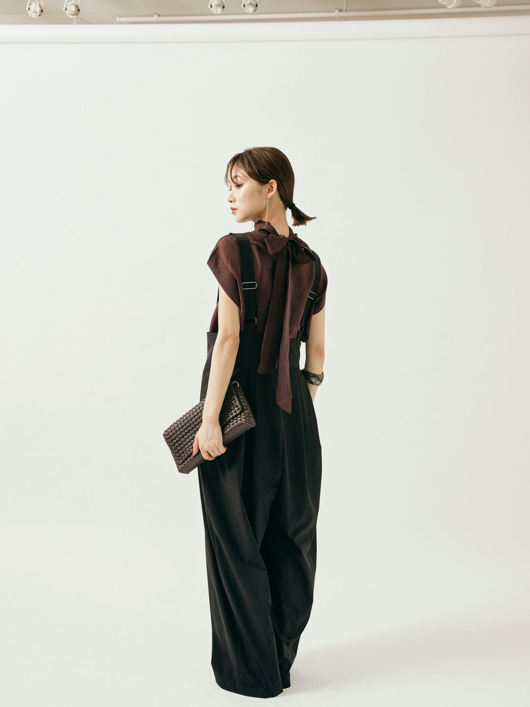 [予約]ICE TOUCH コクーンサロペット/ブラック