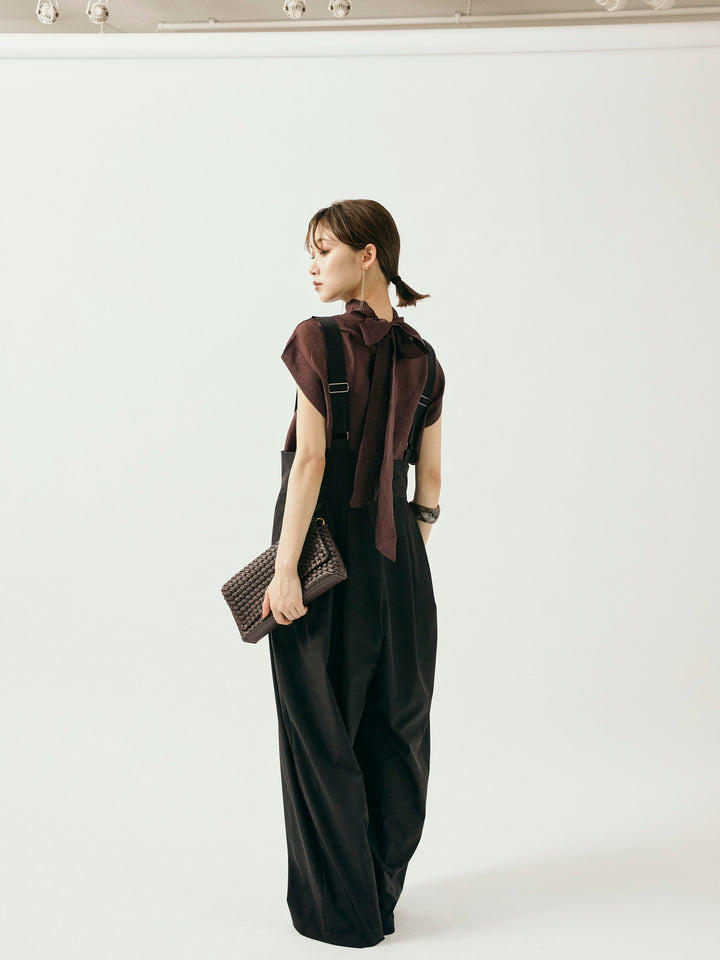 [予約]ICE TOUCH コクーンサロペット/ブラック