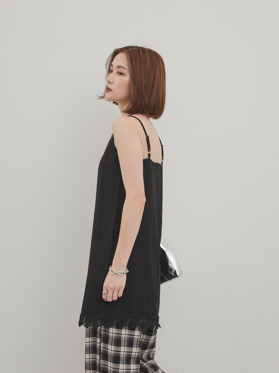 [SET]裾レース切替キャミミニワンピース+裾レース切替キャミミニワンピース(2set)