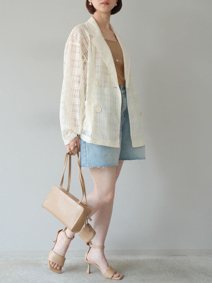 【預購】寬鬆半身牛仔褲/淺藍