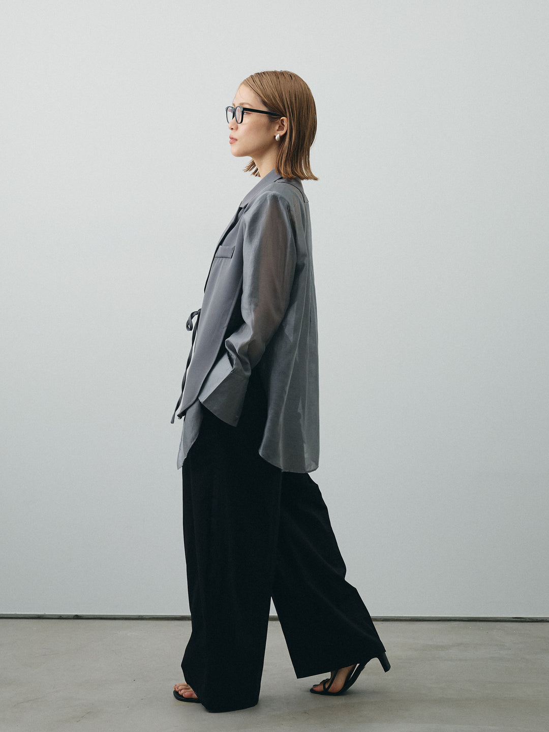 [予約]コクーンワイドチノパンツ/ブラック