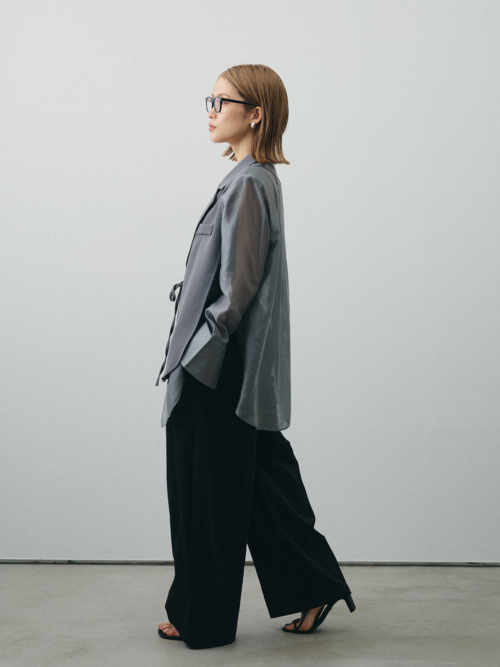 [予約]コクーンワイドチノパンツ/ブラック