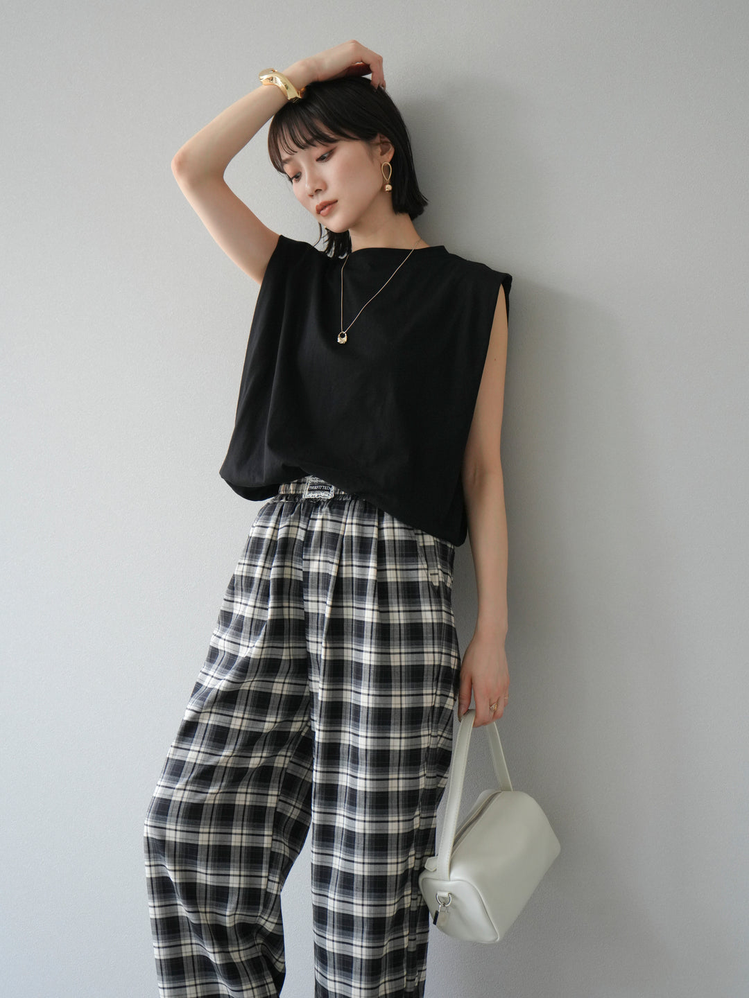 [予約]ワンハンドルスクエアミニバッグ/ホワイト