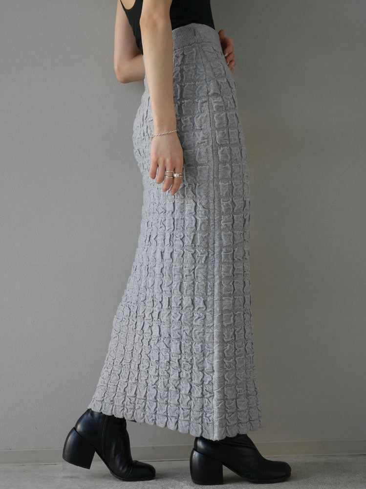 [Pre-order] Pokopoko Knit Skirt/Gray