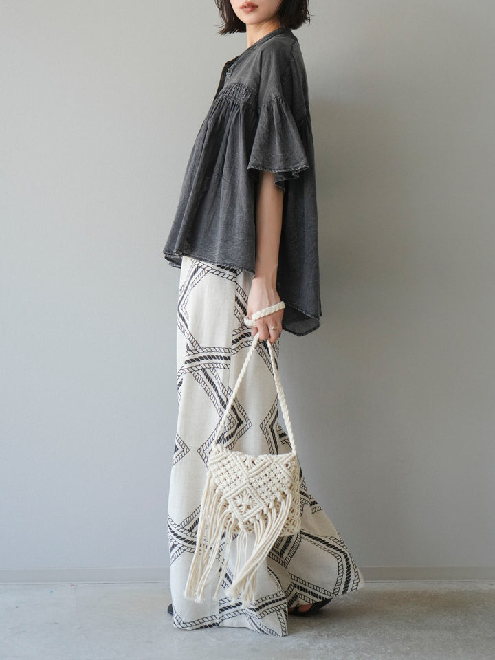 [訂位] 麻繩休閒褲/象牙白