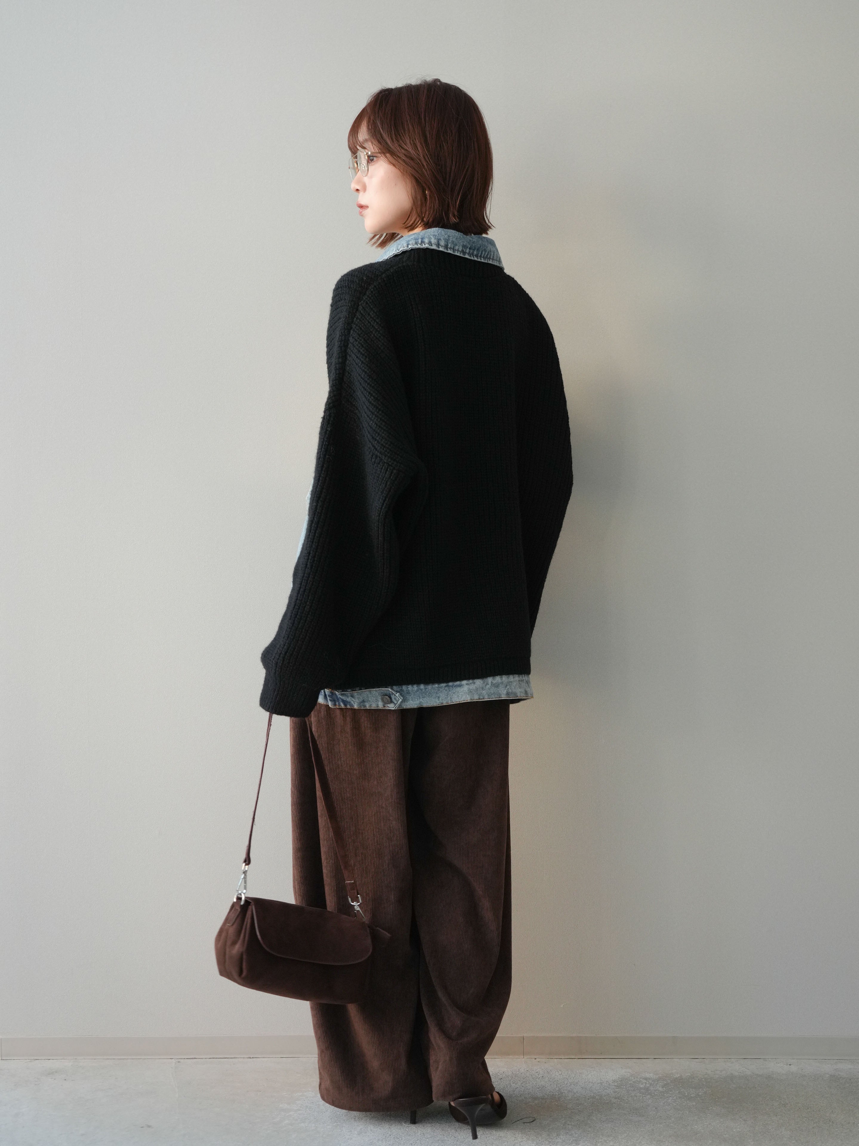 予約]コーデュロイサイドタックコクーンパンツ/brown – Lumier