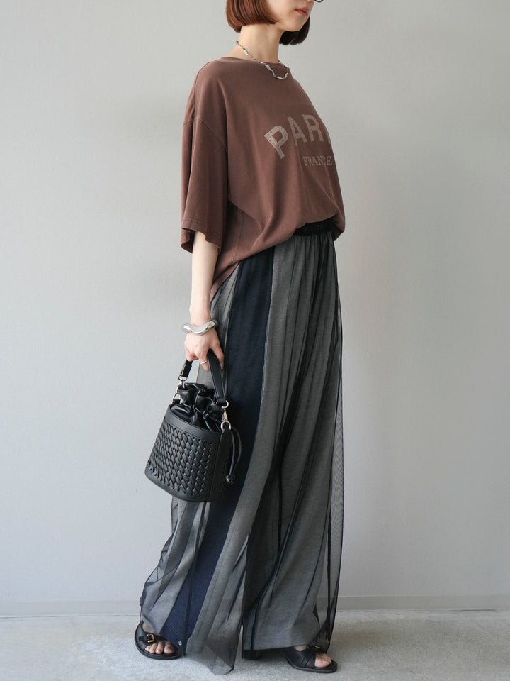 [予約]デニム切替2WAYデザインスウェットパンツ/グレー