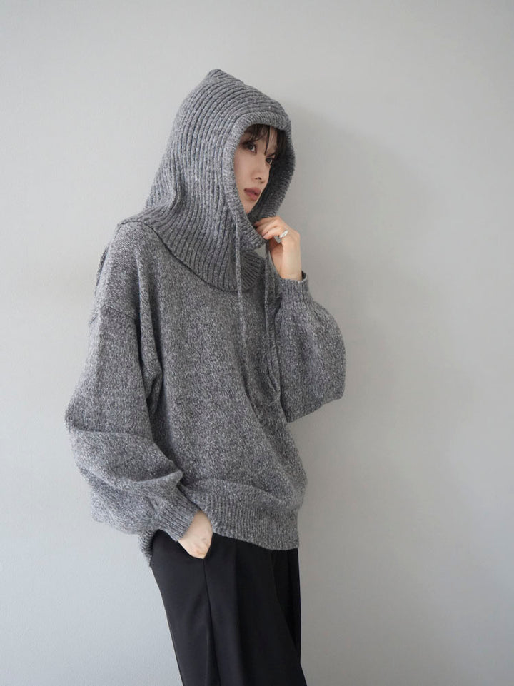 [Pre-order] Balaclava SET knit pullover/gray