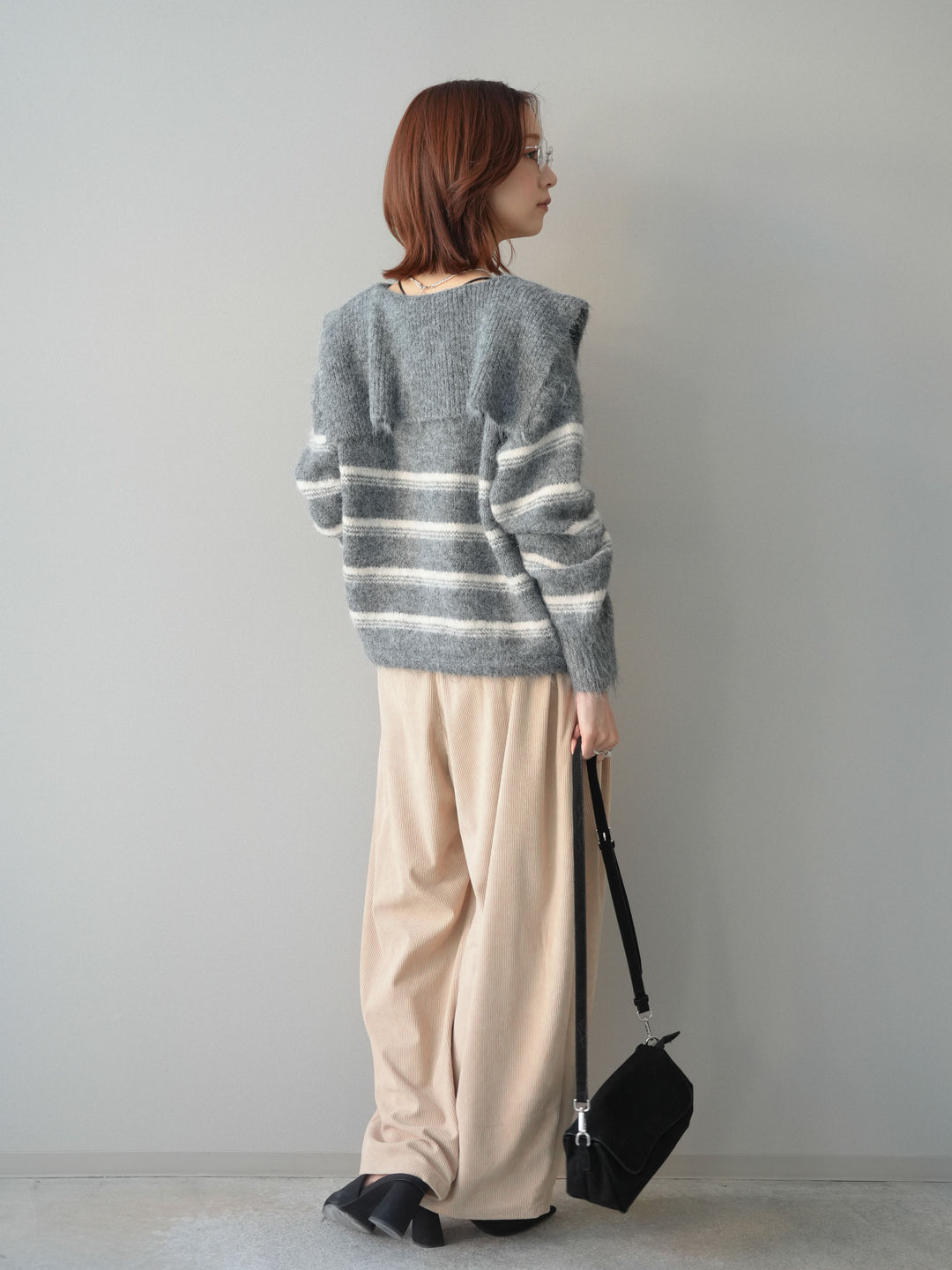 [予約]コーデュロイサイドタックコクーンパンツ/beige