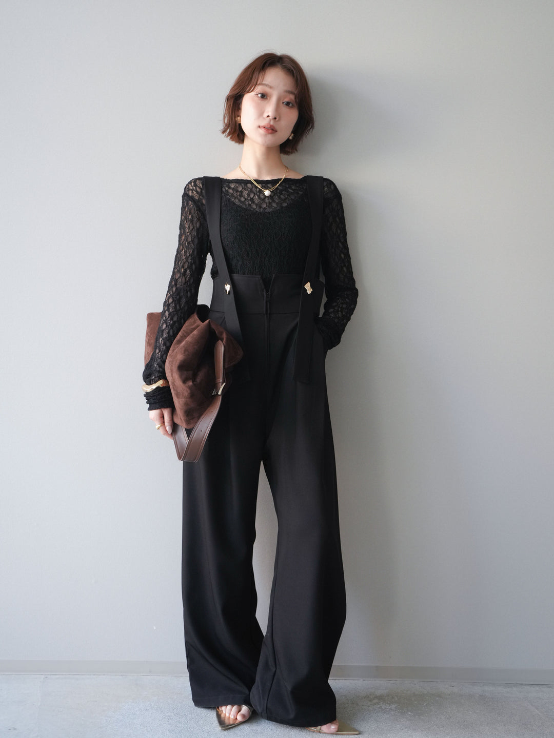 [予約]バックラウンドジャガードレーストップス/black