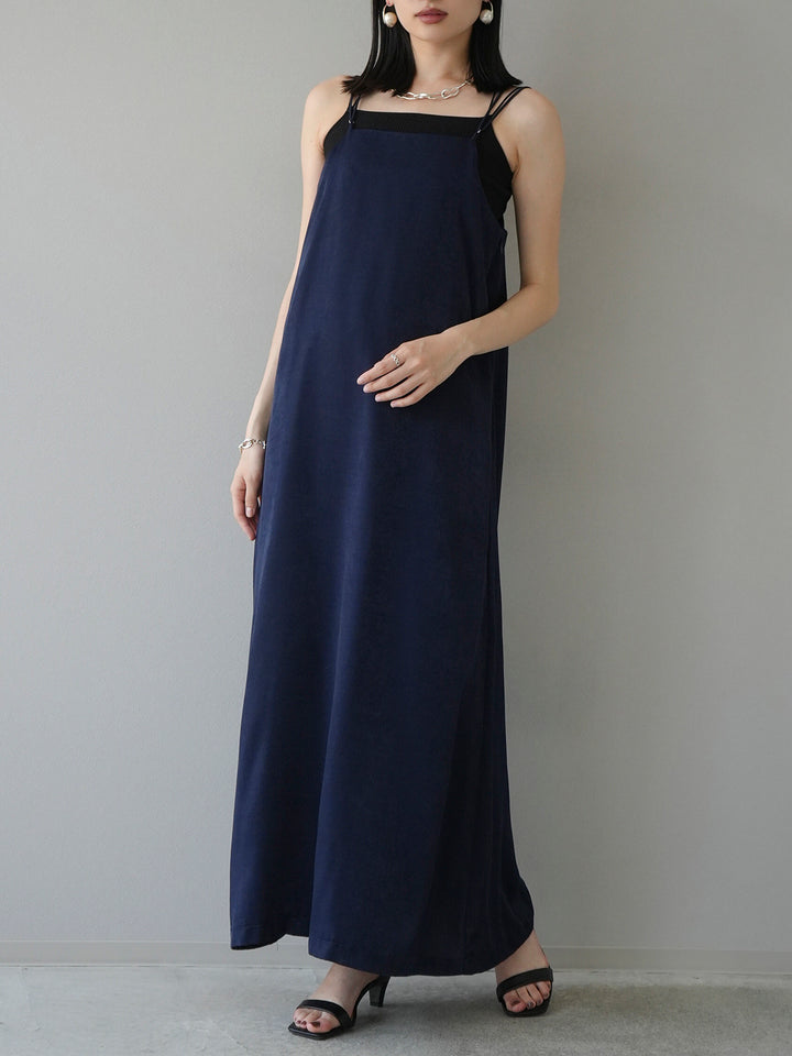 [Pre-order] Vintage Satin Camisole Dress/Navy