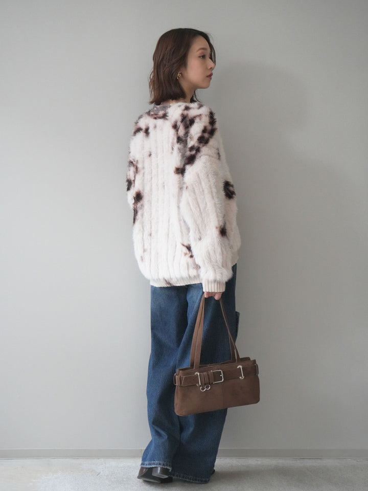 [予約]カーゴデザインコクーンデニムパンツ/navy