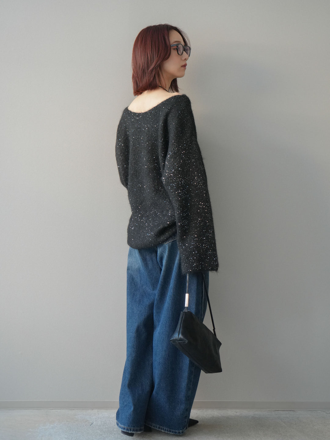 [予約]カーゴデザインコクーンデニムパンツ/navy