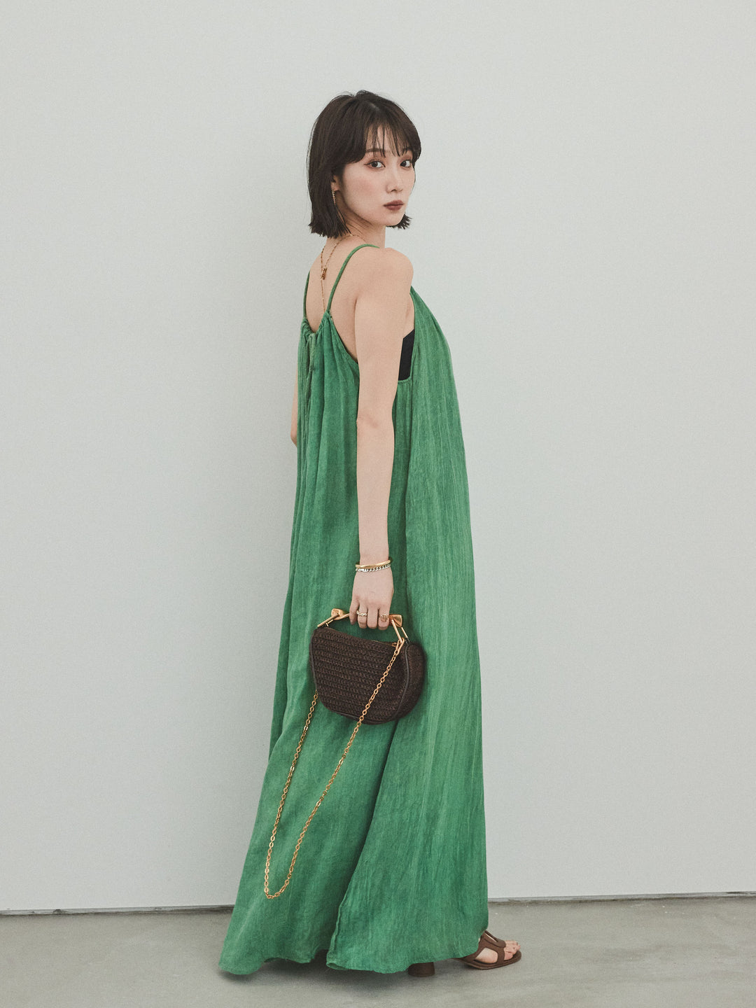 [SET] 不規則染色吊帶裙 + 不規則染色吊帶裙 (2 件套)