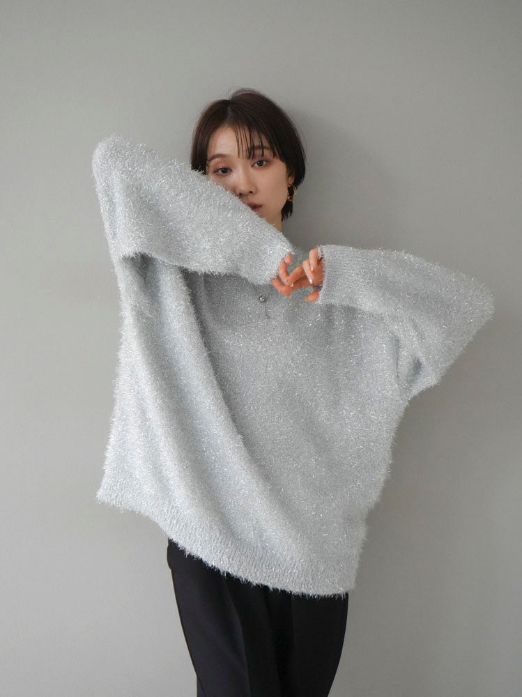 [Pre-order] Glitter knit pullover/silver