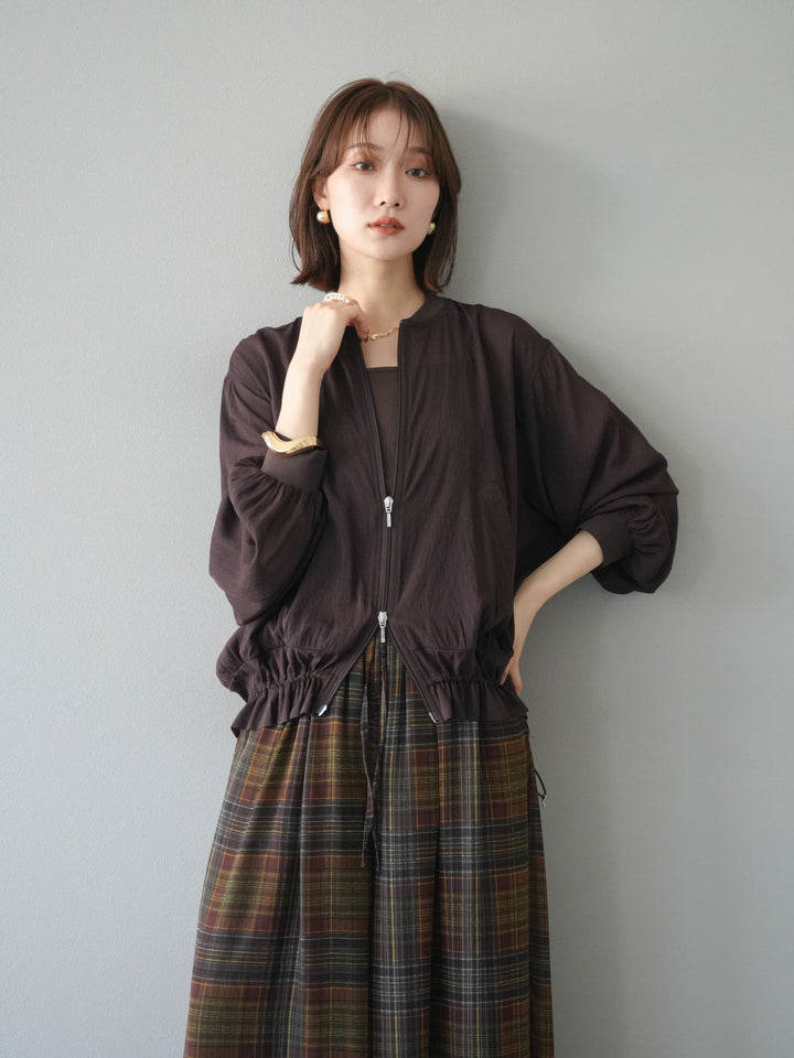 [預訂] Washer Sheer Blouson/棕色