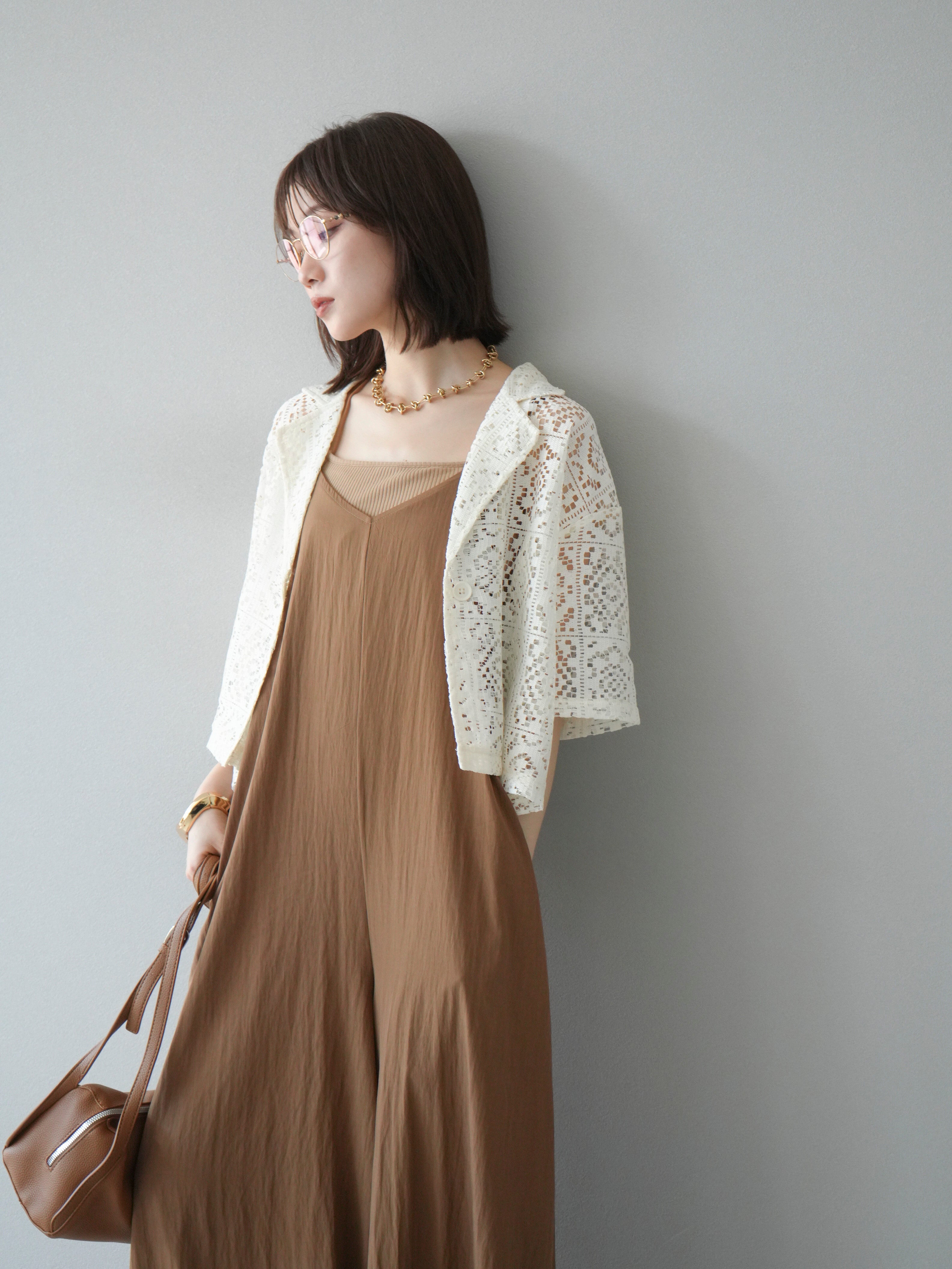 アトリエまりこ【超美品】シースルーベージュトップス&ジャケット リサマリ Risa Magli レーヌ Reine フロリアーヌ スリップ ロング