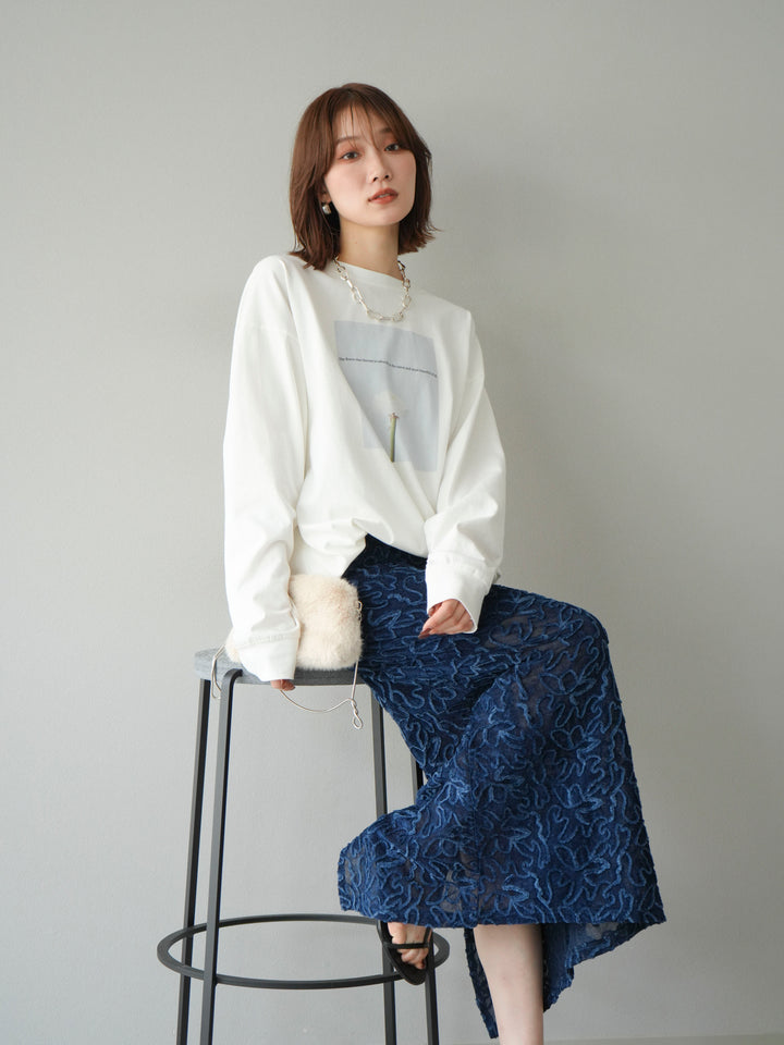 [予約]フラワーフォトプリントBIGロンT /オフ2