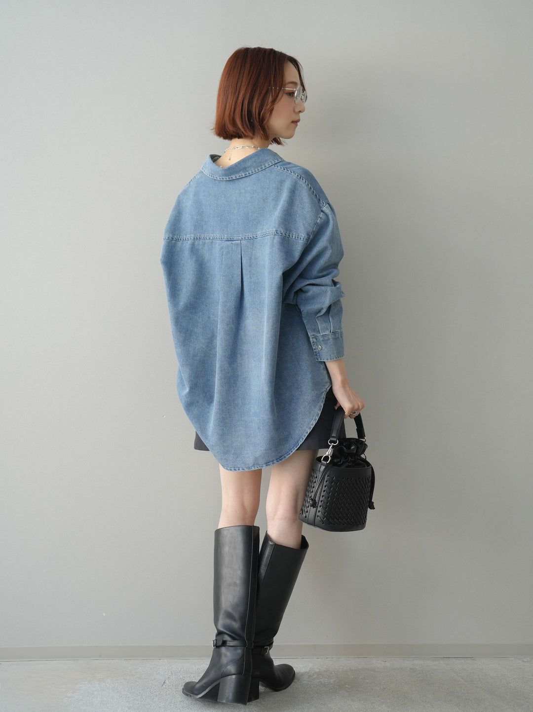 [予約]ベルト付カーゴミニスカート/black