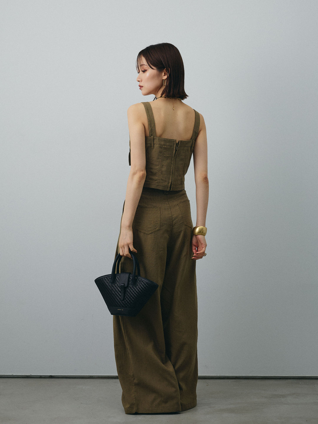 [SET]リネンライクビスチェ＆ワイドパンツSET UP+リネンライクビスチェ＆ワイドパンツSET UP(2set)