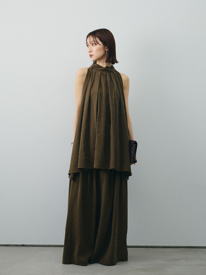 [SET] 桃色拉絨吊帶衫＆寬褲 SET UP（2 套）