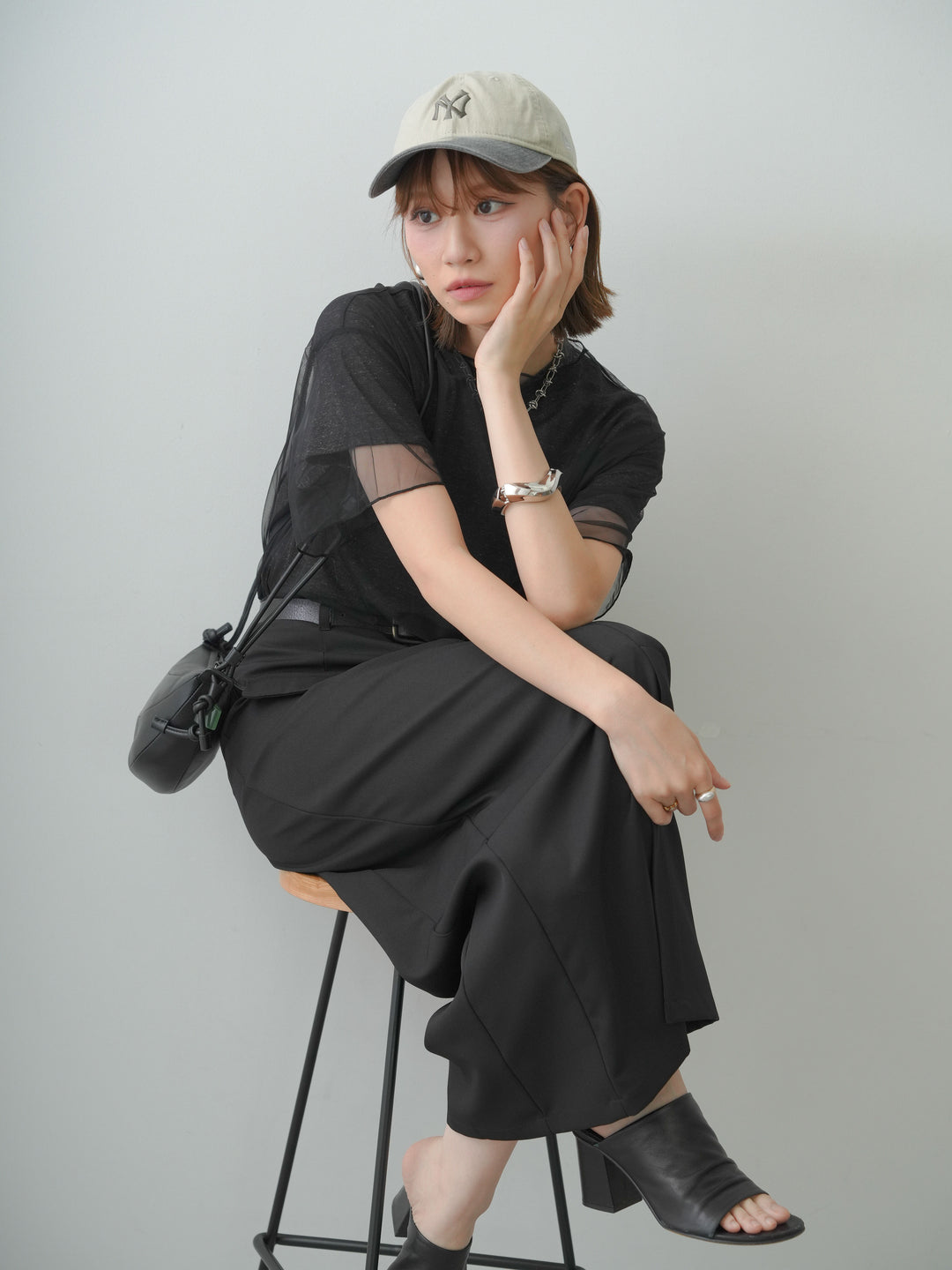[SET]シアーチュールレイヤードTEE+選べるアクセセット(2set)